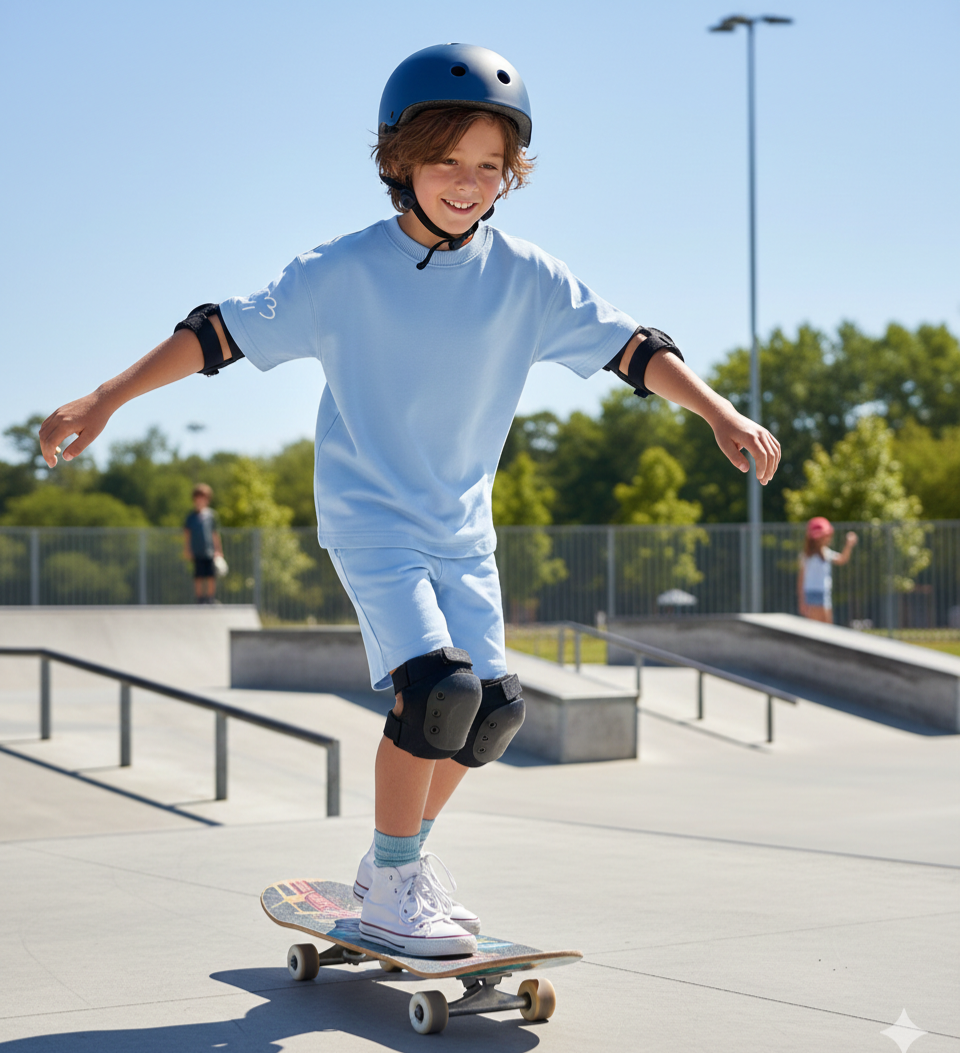 Boxy Fit Sky Blue Co-ord set for Boys - Image 3