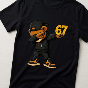 Regular Fit Black T-shirt for Boys