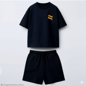 Boxy Fit Black Co-ord set for Boys