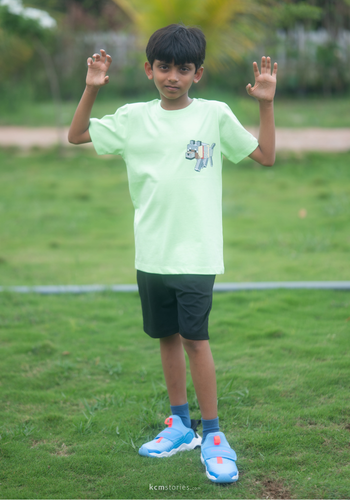 Regular Fit Neon Green T-shirt for Boys - Image 3