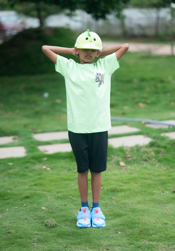 Regular Fit Neon Green T-shirt for Boys - Image 2