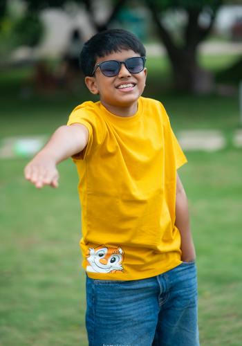 Regular Fit Mustard T-shirt for Boys - Image 2