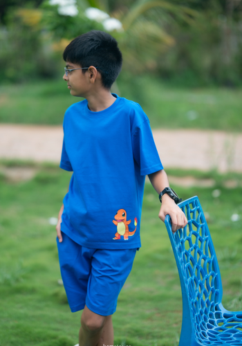 Boxy Fit Royal Blue Co-ord set for Boys - Image 3