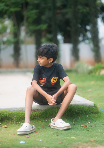 Regular Fit Black T-shirt for Boys - Image 4