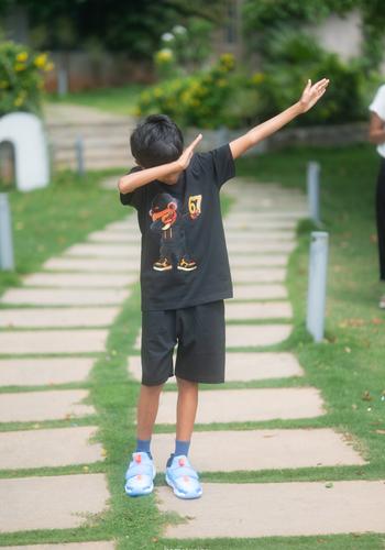 Regular Fit Black T-shirt for Boys - Image 2