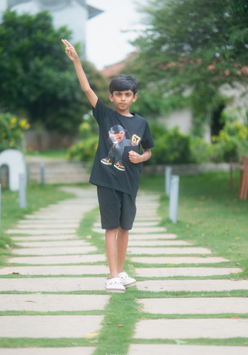 Regular Fit Black T-shirt for Boys - Image 3