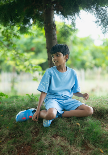 Boxy Fit Sky Blue Co-ord set for Boys - Image 2