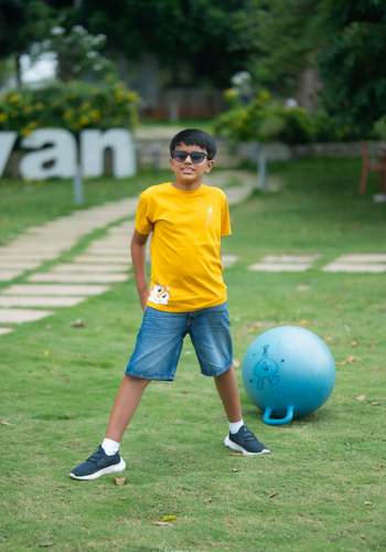 Regular Fit Mustard T-shirt for Boys - Image 3